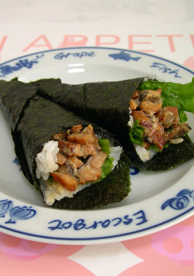 穴子蒲焼マヨ de 手巻き寿司-レシピのメイン写真