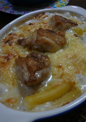 ごろっと焼き鶏肉マカロニグラタン-レシピのメイン写真