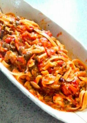 ツナとしめじのポモドリーニパスタ-レシピのメイン写真