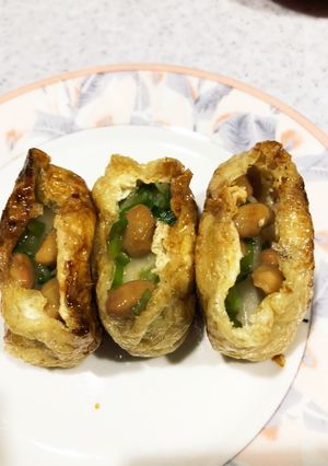 ネギ納豆餅巾着-レシピのメイン写真