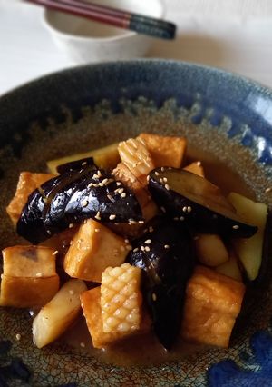 イカと厚揚げとナスの濃厚こってり味噌炒め-レシピのメイン写真
