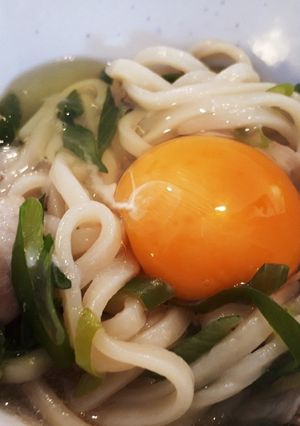 簡単★月見肉うどん-レシピのメイン写真