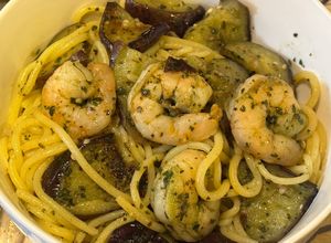 えびとなすの冷製とうもろこし麺-レシピのメイン写真