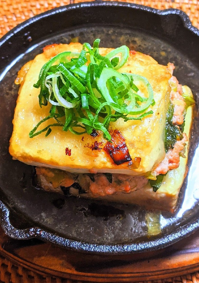 豆富のひき肉はさみ焼き-レシピのメイン写真
