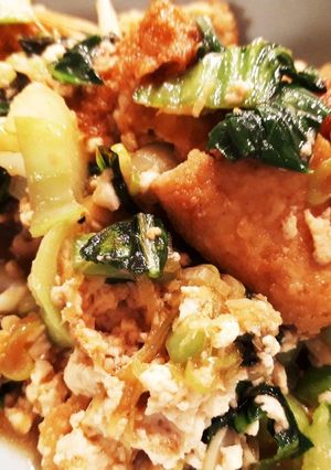 厚揚げとチンゲンサイの香味ダレ炒め-レシピのメイン写真