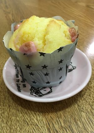 ピンクハートのクリームチーズマフィン-レシピのメイン写真