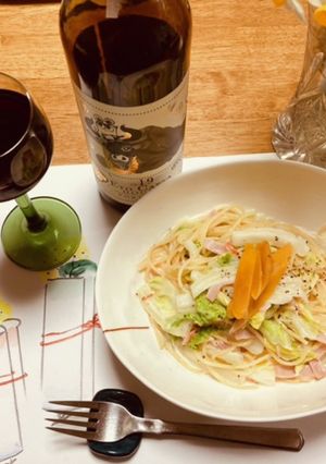 白菜のクリームパスタ-レシピのメイン写真