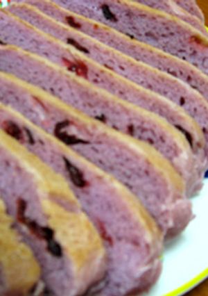炊飯器で焼く紫いもとクランベリーのパン-レシピのメイン写真