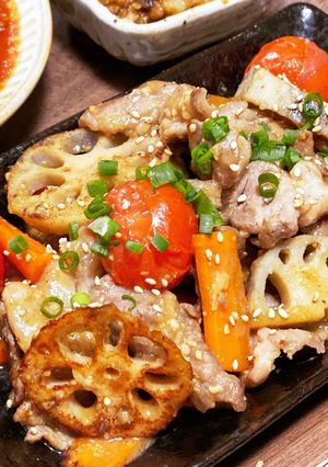 甘酒入り野菜と豚肉の味噌炒め-レシピのメイン写真
