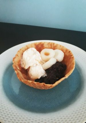 ほうじ茶アイスで和風パフェ♪卵不使用-レシピのメイン写真