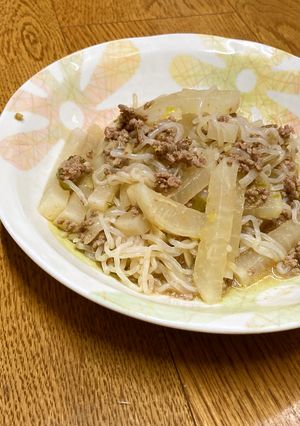 大根と白滝で 牛ひき肉たっぷり坦々風煮物-レシピのメイン写真