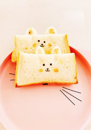 キャラ朝食　うさぎちゃんのいちごサンド-レシピのメイン写真