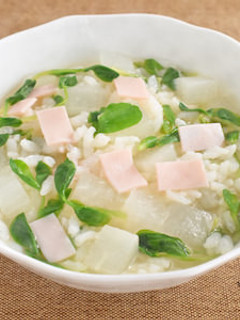 豆苗と大根の雑炊-レシピのメイン写真
