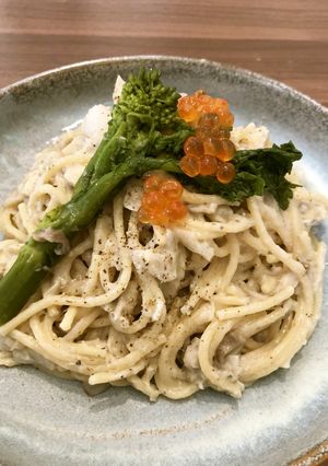おせちの残りアレンジパスタ！鯛ボナーラ-レシピのメイン写真