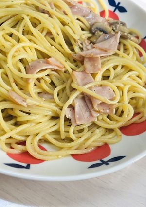 アヒージョの残りで【簡単・手抜き】パスタ-レシピのメイン写真