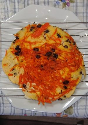 人参と蒸し小豆のケーキ-レシピのメイン写真