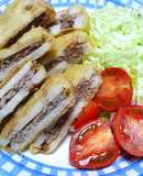 ｻｸｻｸ♪れんこんの挽き肉はさみ揚げ