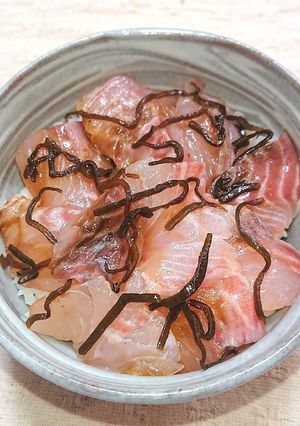 こんなやり方なかった。メジナの昆布締め丼-レシピのメイン写真