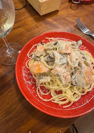 鮭ときのこのクリームパスタ-レシピのメイン写真