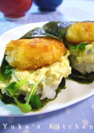 エビフライのタルタルソース手巻き-レシピのメイン写真