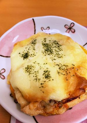 油揚げと温玉のピザ風-レシピのメイン写真