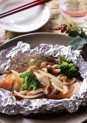 鮭のカレーバター醤油ホイル焼き-レシピのメイン写真