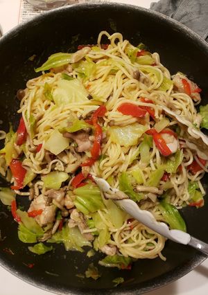 キャベツと鶏肉の柚子胡椒パスタ-レシピのメイン写真