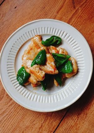 ご飯がススム★ささ身とピーマンの甘辛炒め-レシピのメイン写真