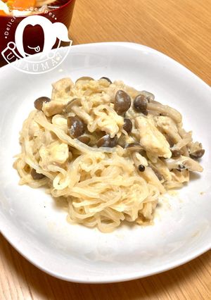 262kcal☆カルボナーラ風しらたき-レシピのメイン写真