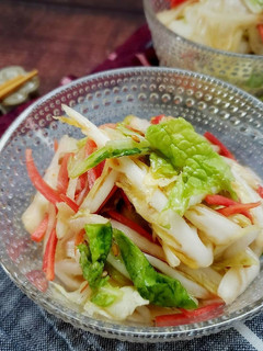 ポリ袋1枚で!ピリ辛ごま白菜-レシピのメイン写真