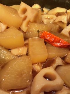 大根とれんこんの煮物-レシピのメイン写真