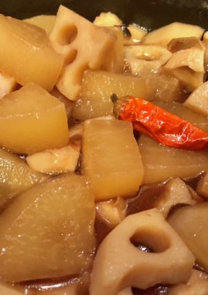 大根とれんこんの煮物-レシピのメイン写真