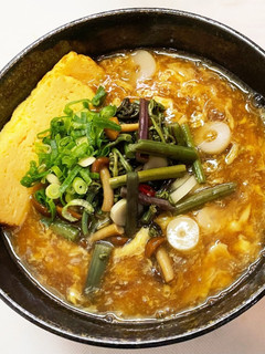 山菜かき玉そば-レシピのメイン写真