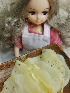 リカちゃん♡たくあんサンドチーズ-レシピのメイン写真