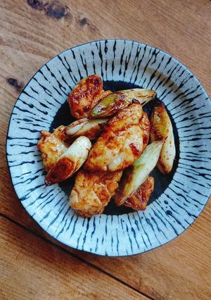 ご飯がススム★ささ身と白ネギの中華炒め-レシピのメイン写真