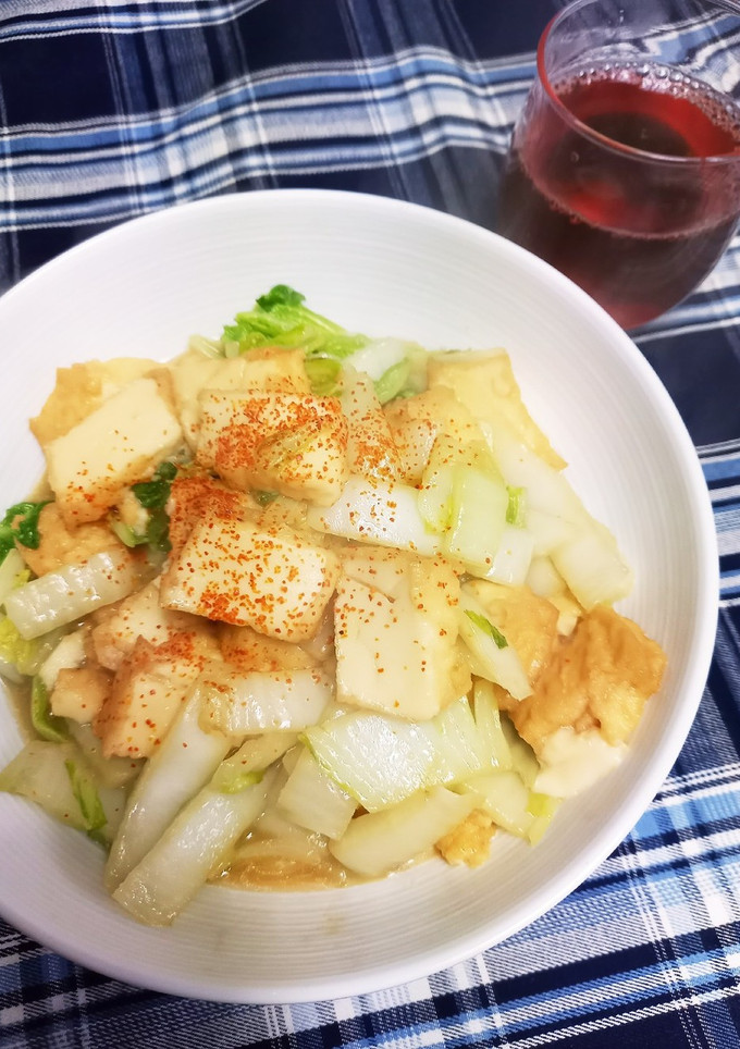 簡単！とろとろ白菜と厚揚げの炒めもの-レシピのメイン写真