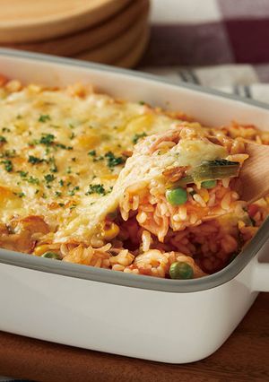 混ぜて焼くだけ！スープでリゾット-レシピのメイン写真