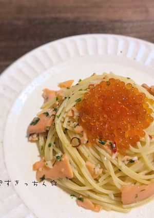 迎春♡海鮮親子のペペロンチーノ-レシピのメイン写真