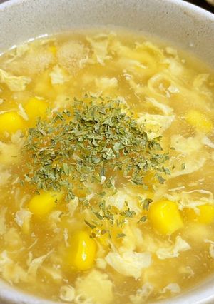 【秒速】コーン・卵の中華スープ-レシピのメイン写真