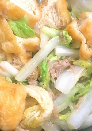 ウチのアレ♡温まる！白菜油揚ツナ炒め煮-レシピのメイン写真