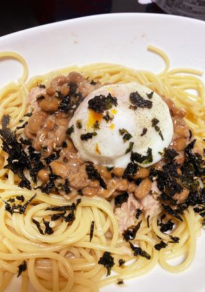 納豆パスタ-レシピのメイン写真