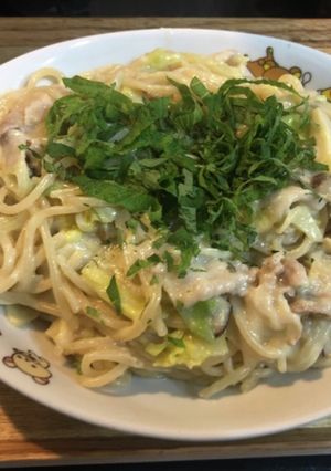 白味噌と豆乳で作る豚肉と野菜の和風パスタ-レシピのメイン写真