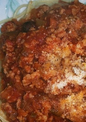 ３野菜たっぷりのミートソース　-レシピのメイン写真