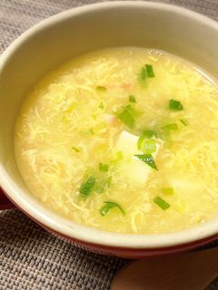 カニカマで〜温か〜あんかけ豆腐スープ-レシピのメイン写真