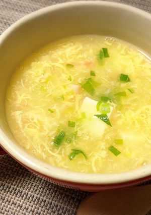 カニカマで〜温か〜あんかけ豆腐スープ-レシピのメイン写真