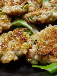 鶏むねとはんぺんのネギ焼き-レシピのメイン写真