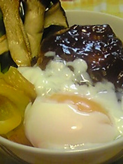 手抜きなロコモコ☆焼き野菜添え・・・-レシピのメイン写真