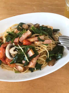 ほうれん草とベーコンのトマトパスタ-レシピのメイン写真
