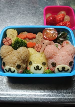 クマ大好き４歳児弁当-レシピのメイン写真