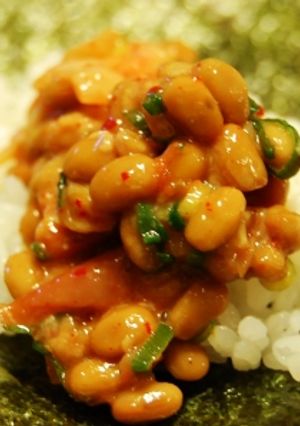 キムチ梅納豆で手巻き寿司-レシピのメイン写真
